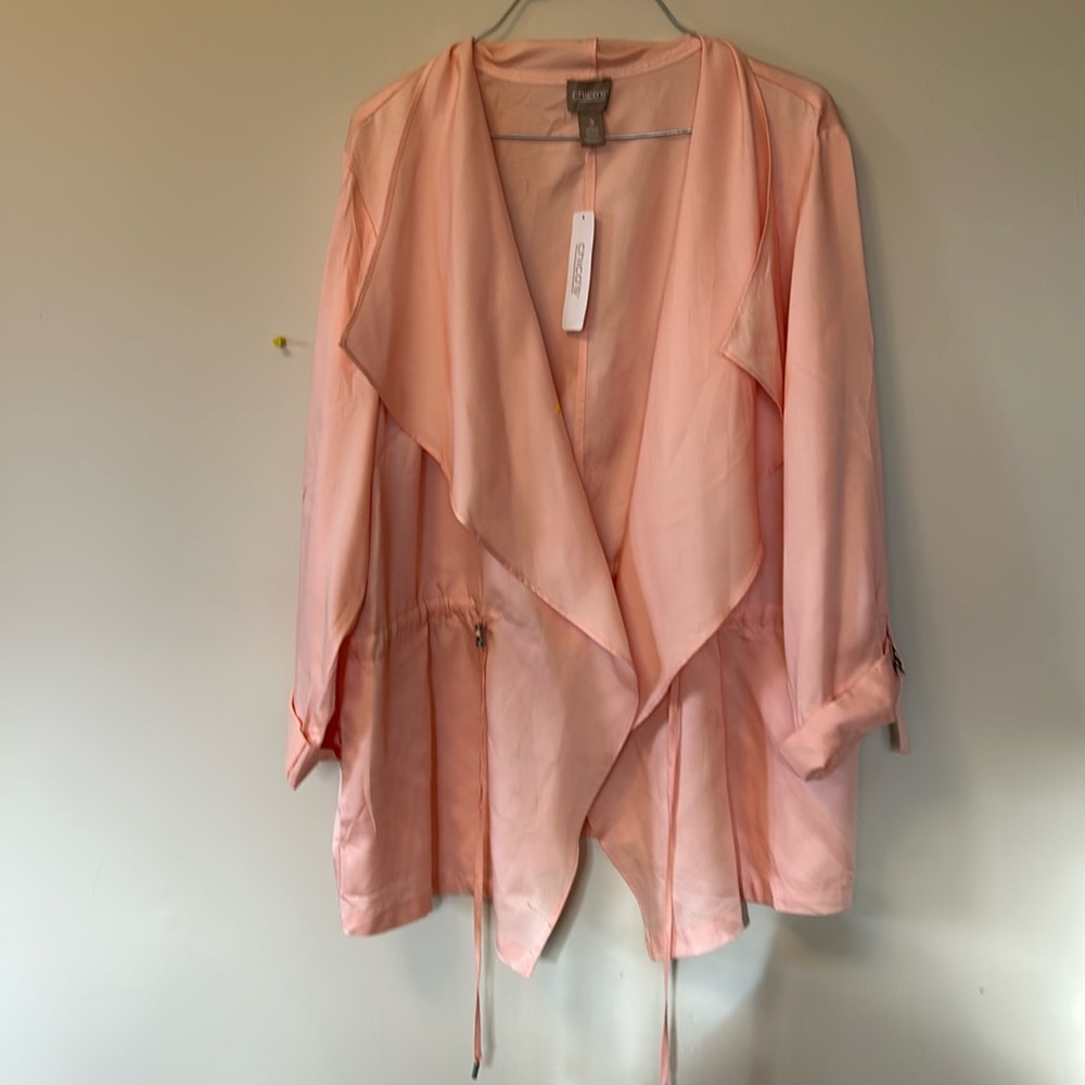 Chicos Soft Drape Front Lightweight Jacket size us3 new
